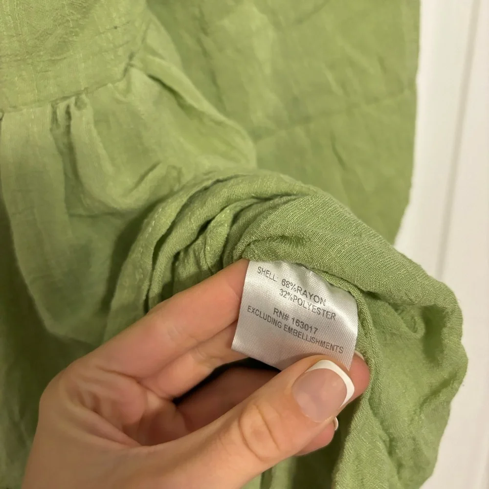 Princess Polly Danny Long Sleeve Mini Dress Green - Picture 6 of 7